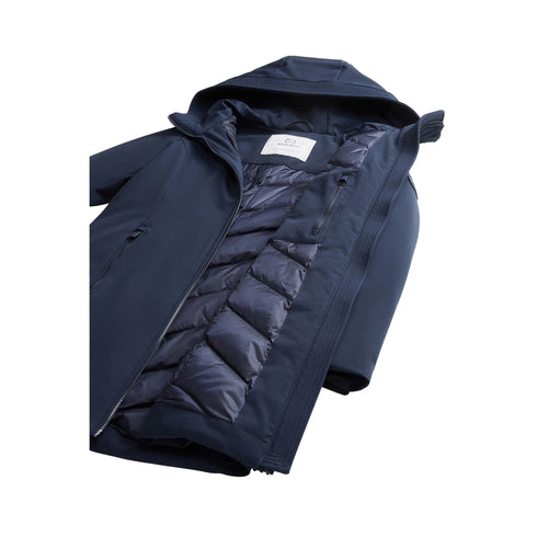 Woolrich Parka Parka Donna lungo Firth liscio Blu - Francavilla Moda